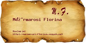 Mármarosi Florina névjegykártya